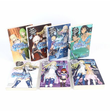 Bokpaket - 7st - Sword Oratoria: Is it wrong to pick up girls in a dungeon on the side - Vol. 3-7 &amp; 11-12