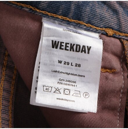 Weekday - Lashed Pink Extra High - Mamma jeans - stl W29 L28