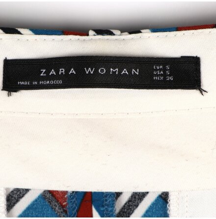 Zara - Chevronbyxor med vida ben - stl. S