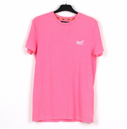 Superdry - Neonrosa Tränings T-shirt - stl. Small