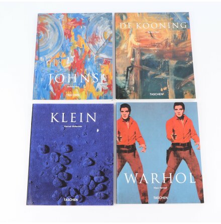 Bokpaket - Taschen - Warhol, Klein, De Kooning, Johns - 4 böcker 