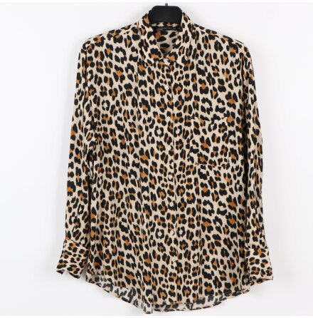 Zara - Leopardmnstrad skjorta - stl. XS