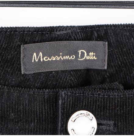 Massimo Dutti - Svart manchesterbyxa - stl. 36