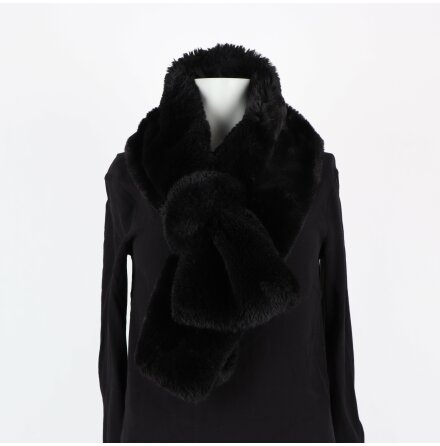 Zara - Svart halsduk med ögla - 120x20cm