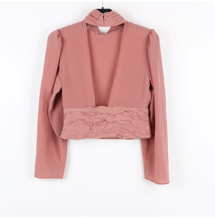 Zara - Midjekort blus med ppen rygg - stl. S