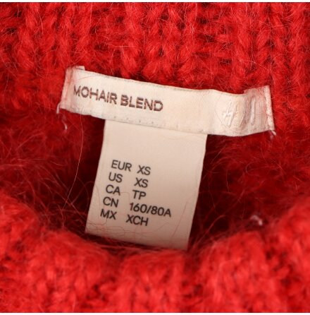 H&amp;M Mohair Blend - Rd stickad trja - stl. XS