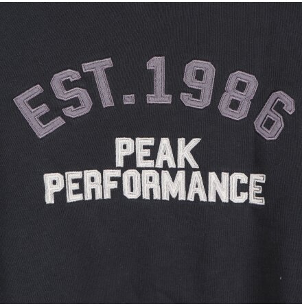 Peak Performance - Svart Collegetrja - stl. S