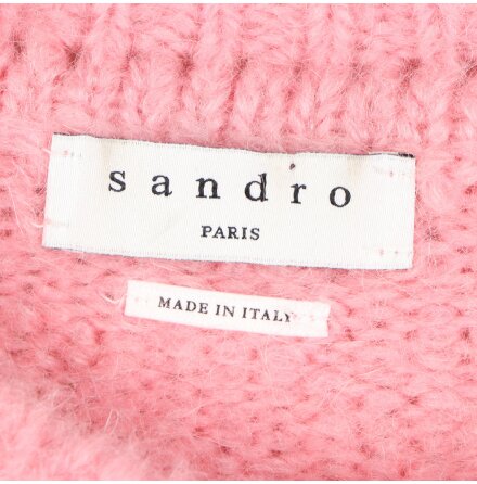 Sandro Paris - Rosa stickad ulltrja - stl. XS