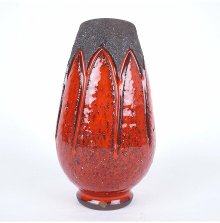 Norrman Motala - Rödglaserad keramikvas 