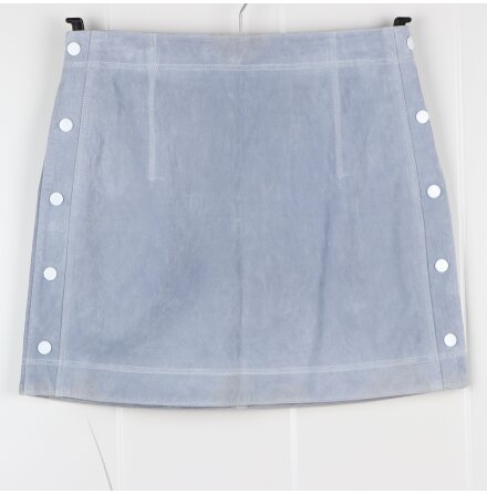 MNG - Skyblue leather short skirt - stl. M