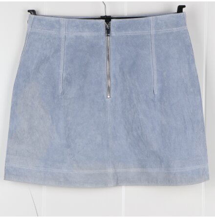 MNG - Skyblue leather short skirt - stl. M