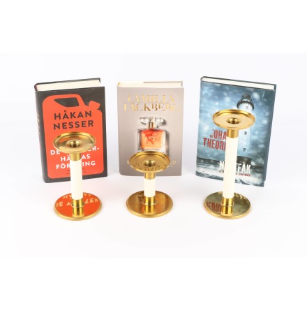 Deckarpaket - 3 böcker &amp; 3 ljusstakar 