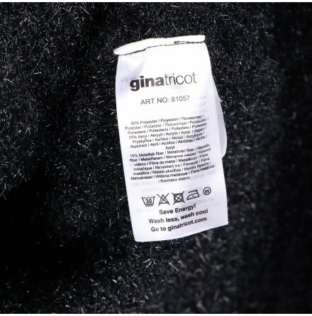 Gina Tricot - Glittrig svart kofta - stl. M