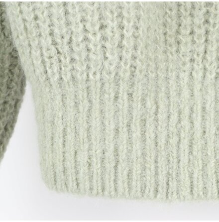 H&amp;M - Coarse Knit Lightgreen Sweater in Alpacka Blend - stl. S