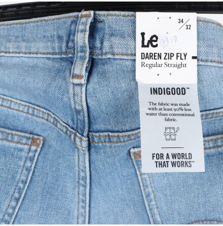 Lee - Daren Zip Fly - Indigood Regular Straight Jeans - stl. 34/32 