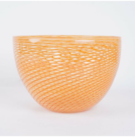Sigurd Persson Design - Transj - Orange glasskl i Panach-teknik 