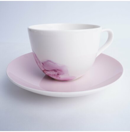 Villeroy &amp; Boch - Rose Garden - Kaffekopp med fat - 3st