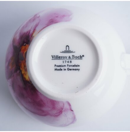 Villeroy &amp; Boch - Rose Garden - Kaffekopp med fat - 3st