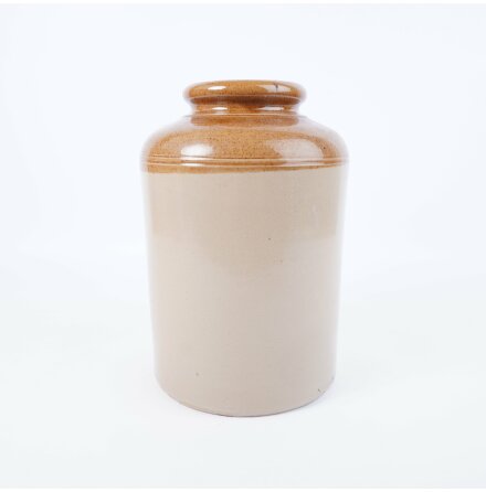 Hgt krus i brunlaserad keramik 