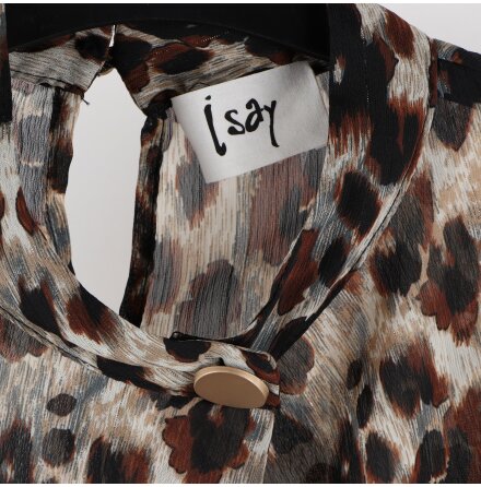 Isay - Siw Blouse - Leopardmnstrad genomsynlig blus med glitter - stl. XS 