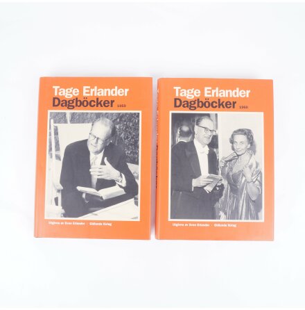 2x Tage Erlander - Dagbcker 1959 &amp; 1960 - Utgivna av Sven Erlander - Biografier &amp; Memoarer