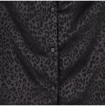 Bik Bok - Svart blus - Leopardmnster - stl. XS