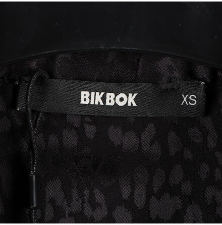 Bik Bok - Svart blus - Leopardmnster - stl. XS