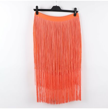 Ralph Lauren - Orange kjol med fransar - stl.32
