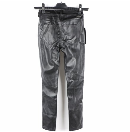 DrDenim - Svarta byxor i skinnimitation - stl.XS