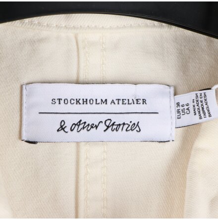 &amp; Other Stories - Off white Jumpsuit med skrp i midjan- stl. 38