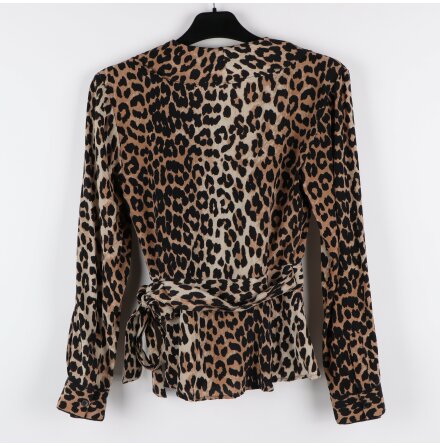 Ganni - Leopardmnstrad omlottblus -stl.34