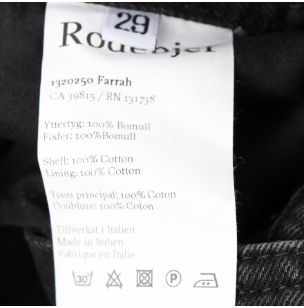 Rodebjer - Svarta jeans med fransiga ben - Farrah - Stl. 29