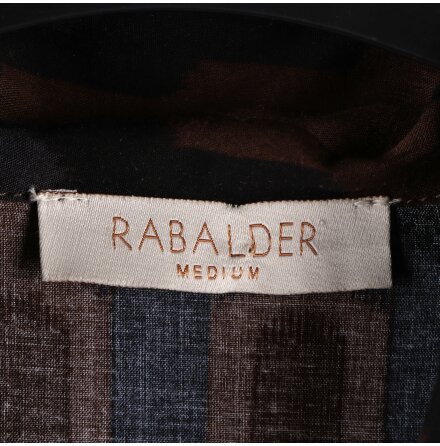 Rabalder - Hege Blus - Mnstrad knytblus Cocoa - stl. M