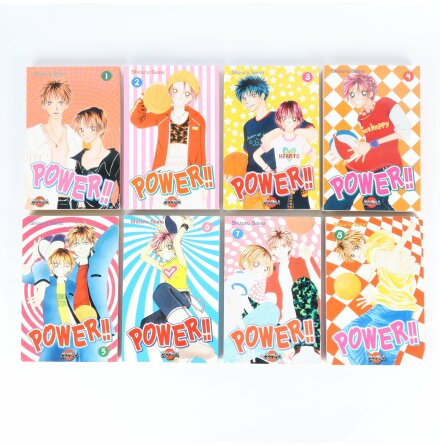 Manga Paket - Power!! Volym 1-8 - Shizuru Seino - Serier &amp; Grafiska Noveller