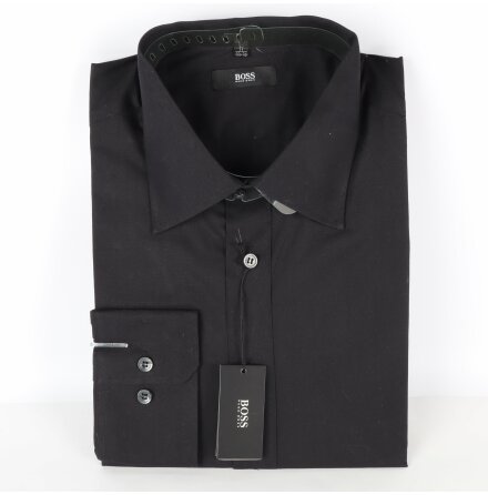 Hugo Boss - Svart skjorta med lng rm - stl. XL
