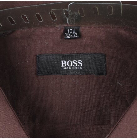 Hugo Boss - Brun skjorta med lng rm - stl. L