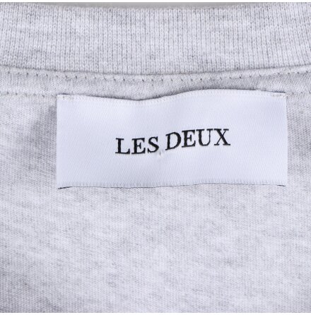 Les Deux - Ljusgr T-shirt med tryck - stl.XL