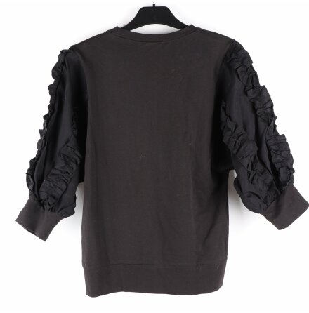 Vila - Sweatshirt med 3/4 dels rmar med volangdetaljer - stl.S