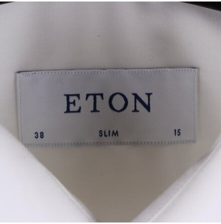 Eton - Vit slim skjorta - stl. 38