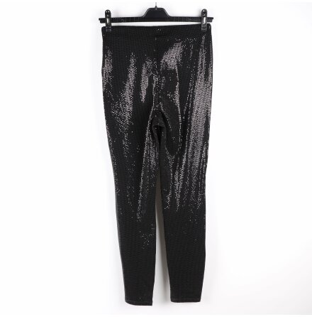 H&amp;M - Svarta leggings med paljetter - stl. M