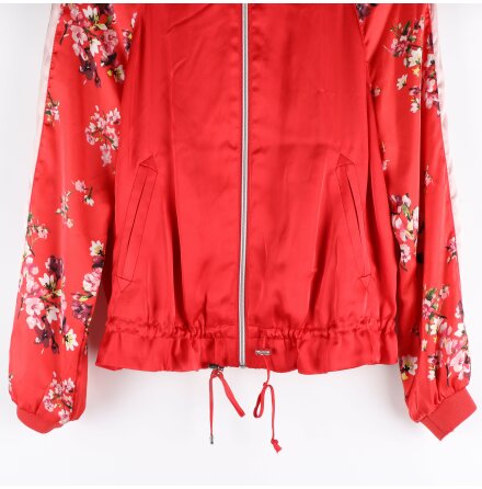 H&amp;M - Divided - Rd och rosa blommig bomberjacka - stl.34