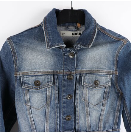 Topshop - Moto - Midjekort Jeansjacka - stl.38