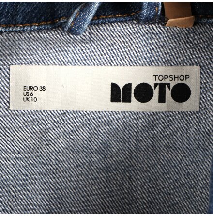 Topshop - Moto - Midjekort Jeansjacka - stl.38