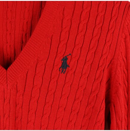 Polo Ralph Lauren - Finstickad trja med fltmnster - stl. L 