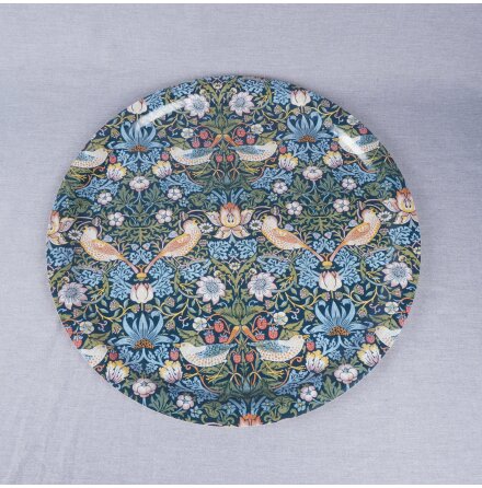 William Morris - Strawberry Thief - Rund bricka - 49cm