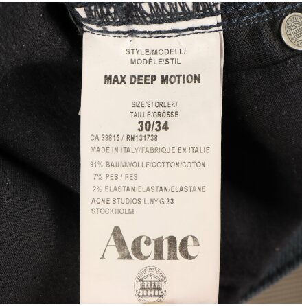 Acne Studios - Max Deep Motion Jeans - stl. 30/34