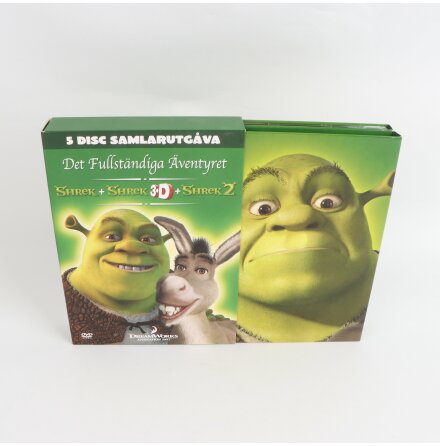 DVD-Box - Shrek Det Fullstndiga ventyret - 3st Shrek Filmer - 5 DVD-skivor