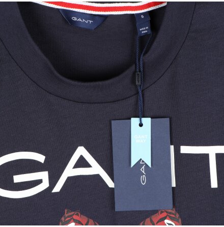 Gant - Bl t-shirt med tryck - stl. S