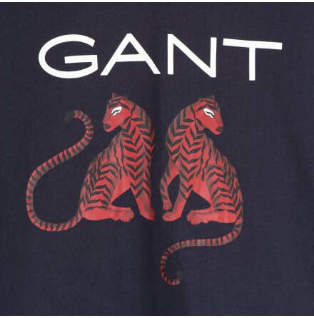 Gant - Bl t-shirt med tryck - stl. S