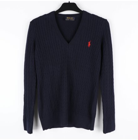 Ralph Lauren - Bl kabelstickad trja - stl. L